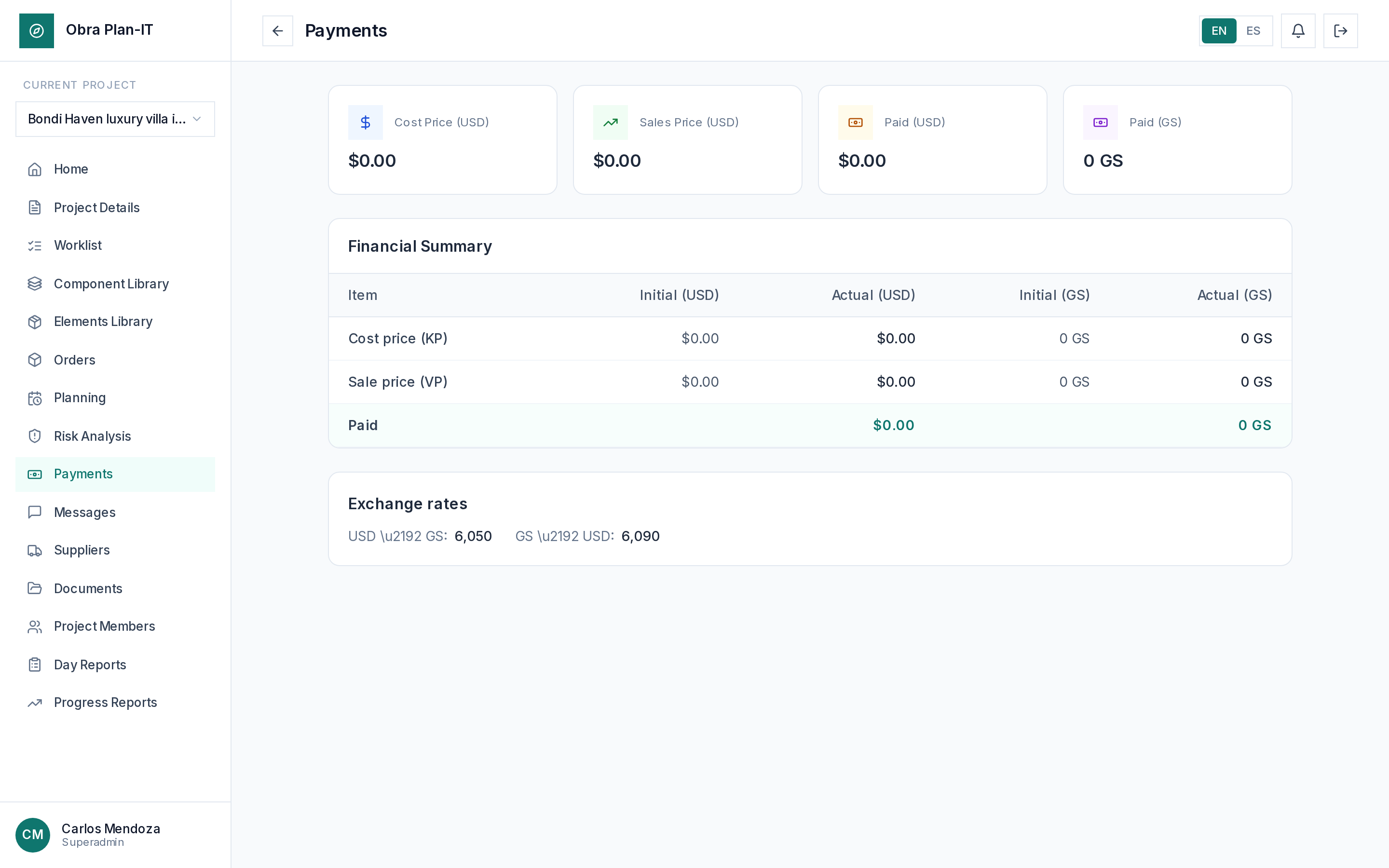 Payments and finance summary